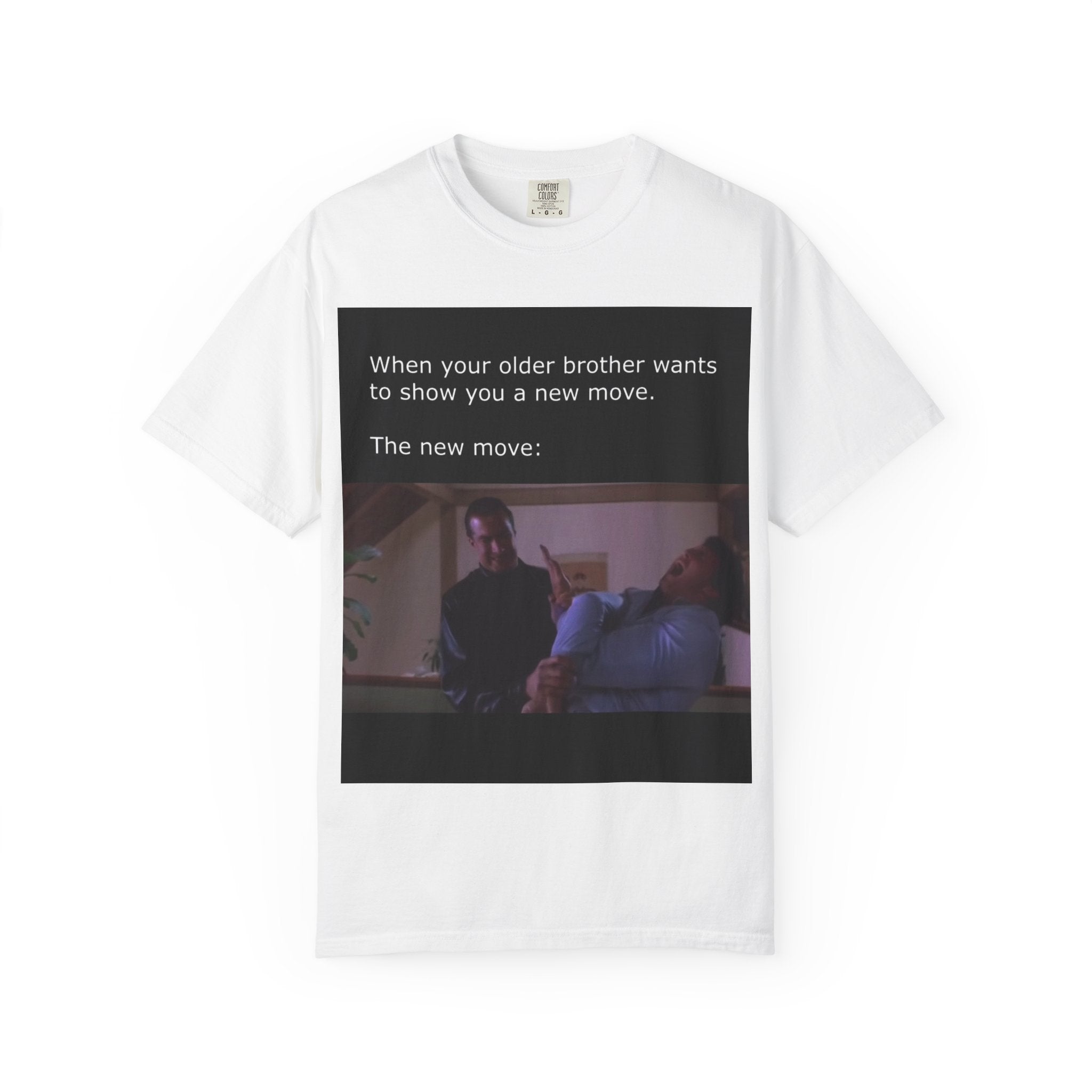 Steven Seagal Armbar T-Shirt — "Older Brother Shows a New Wrestling Move" Graphic Tee